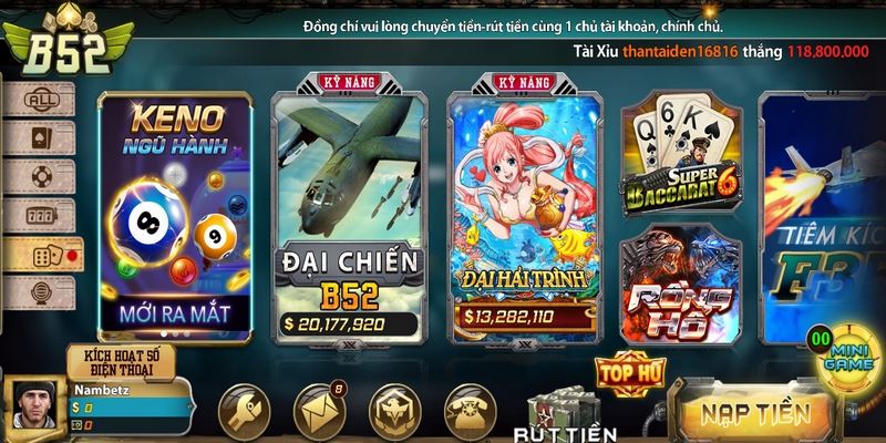 Khám phá các tựa game hot nhất tại cổng game B52CLUB