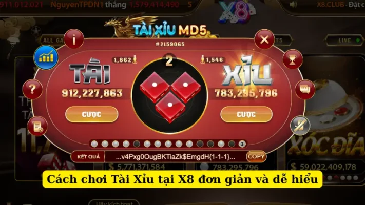 Cách chơi Tài Xỉu tại X8 đơn giản và dễ hiểu